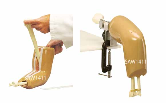 肘関節鏡視下手術シミュレータは骨インサートの交換が可能です。